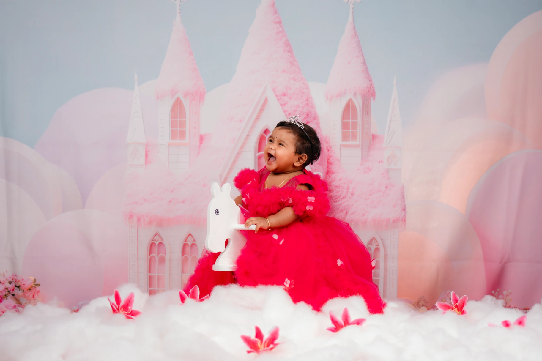 First birthday milestone and baby cake smash portrait by AP Photography in Hosur (#12)