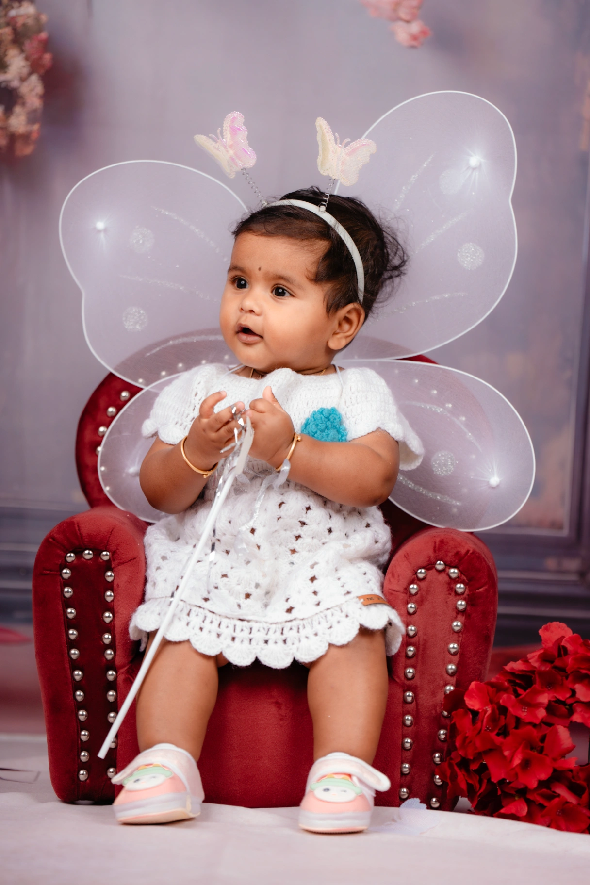 First birthday milestone and baby cake smash portrait by AP Photography in Hosur (#9)