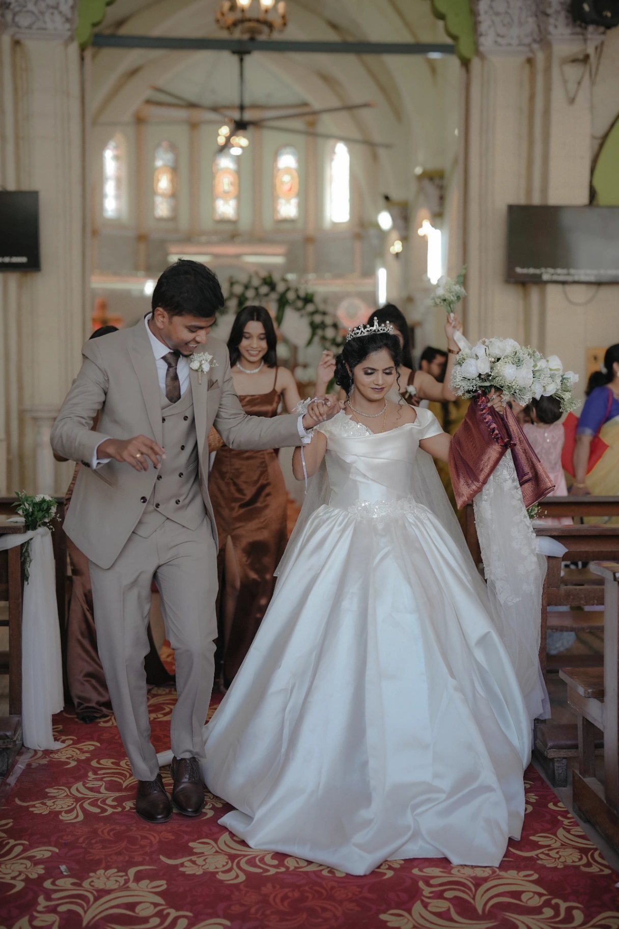 Sacred Christian church wedding ceremony and aisle vows by AP Photography in Hosur (#1)