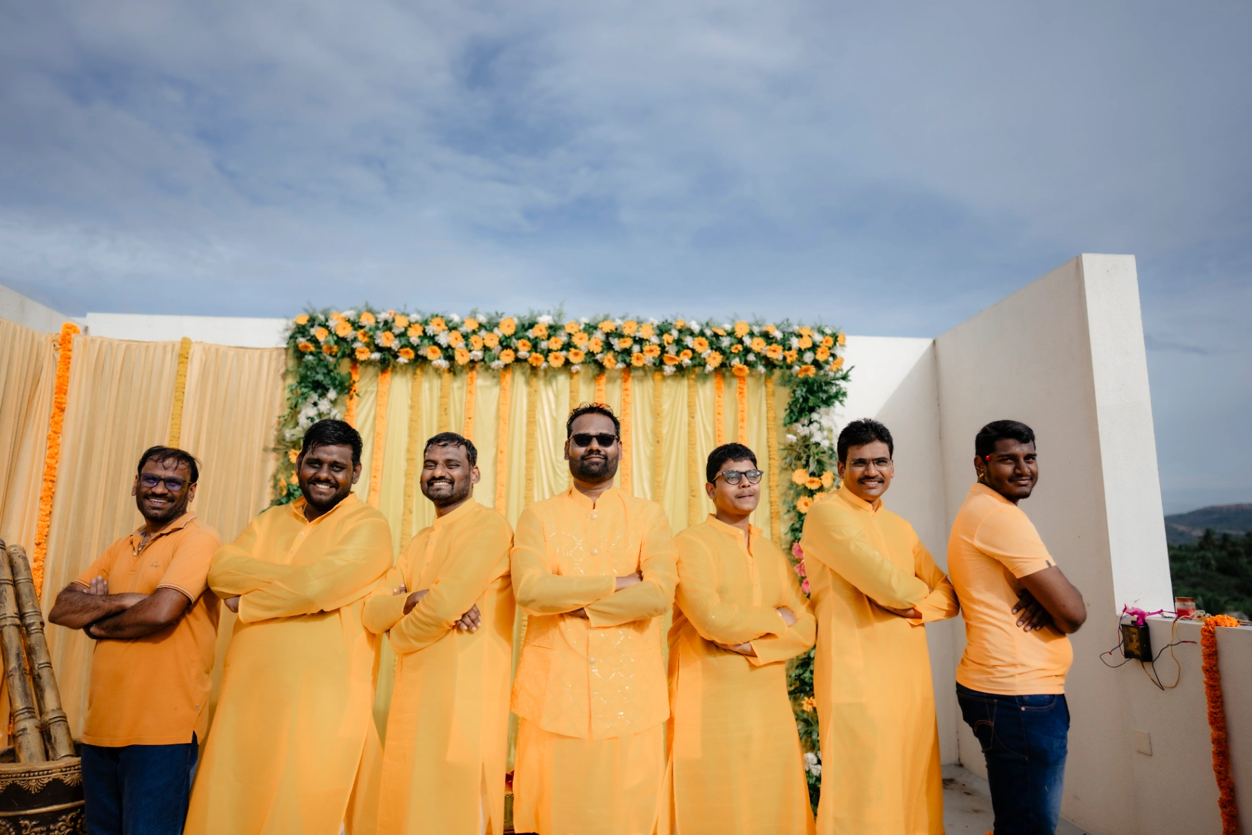 Joyous Haldi ceremony and vibrant marigold celebration by AP Photography in Hosur (#2)