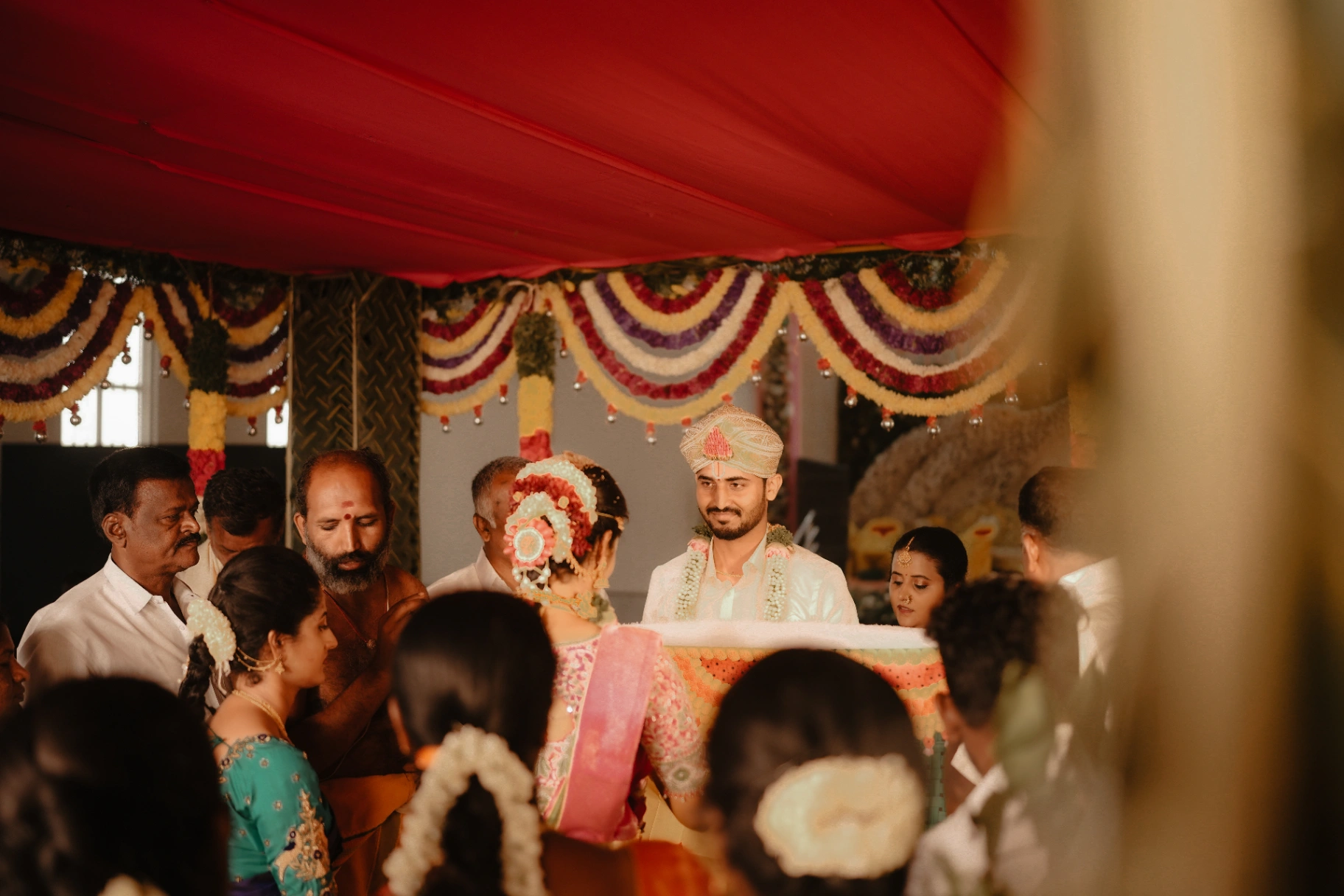 Traditional candid wedding ritual and couple portrait by AP Photography in Hosur (#12)