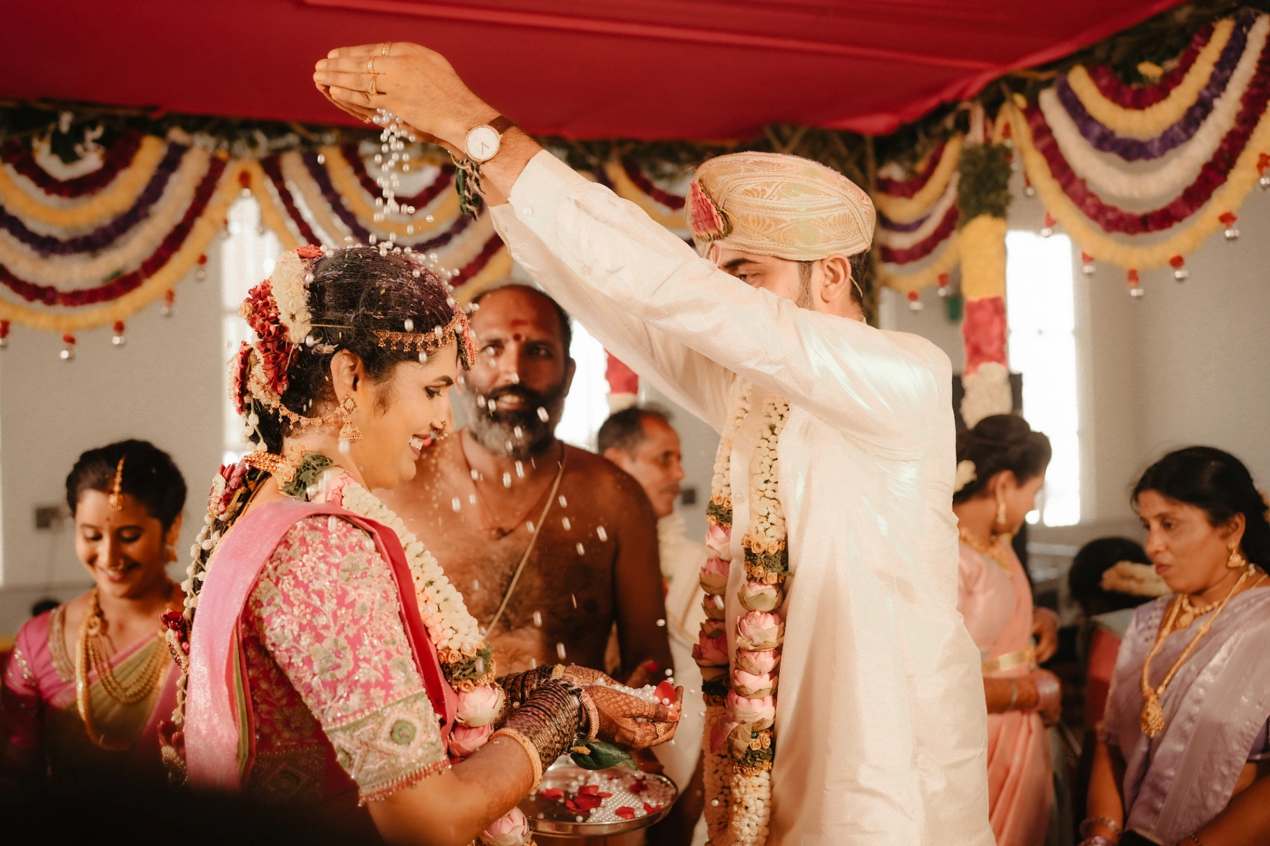 Traditional candid wedding ritual and couple portrait by AP Photography in Hosur (#4)