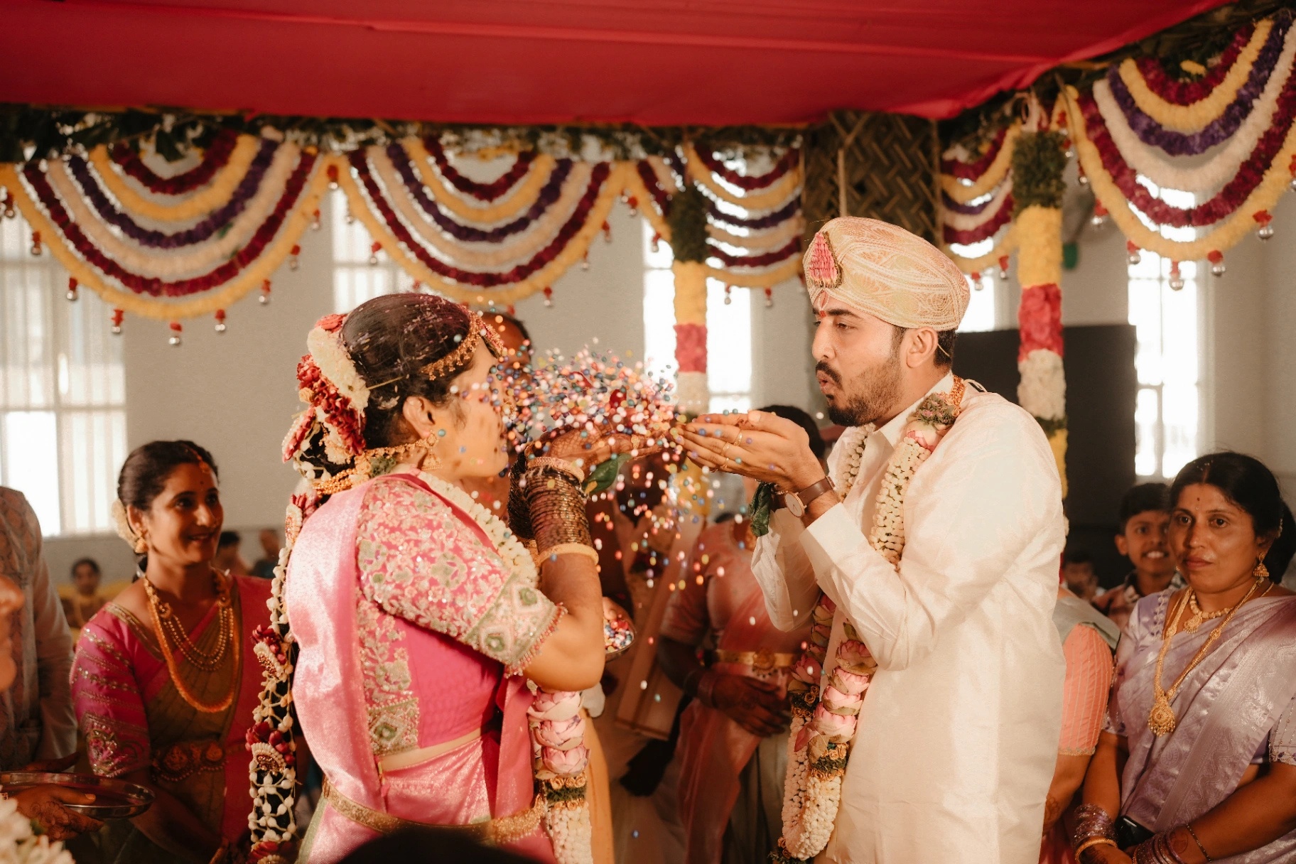 Traditional candid wedding ritual and couple portrait by AP Photography in Hosur (#2)